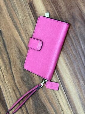 Coach Pink Wristlet Phone Case
